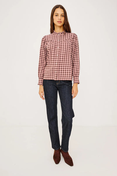 Alanna Shirt in Garnet Rose Cobalt