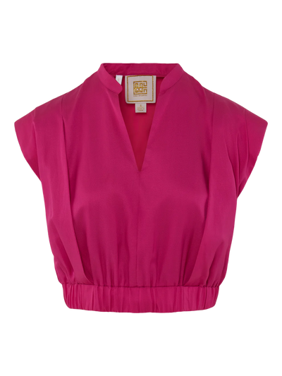 Evie Top in Raspberry Rose