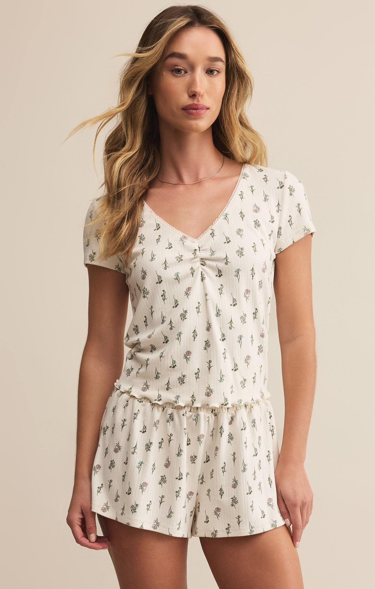 Montana Floral Top in Crystal