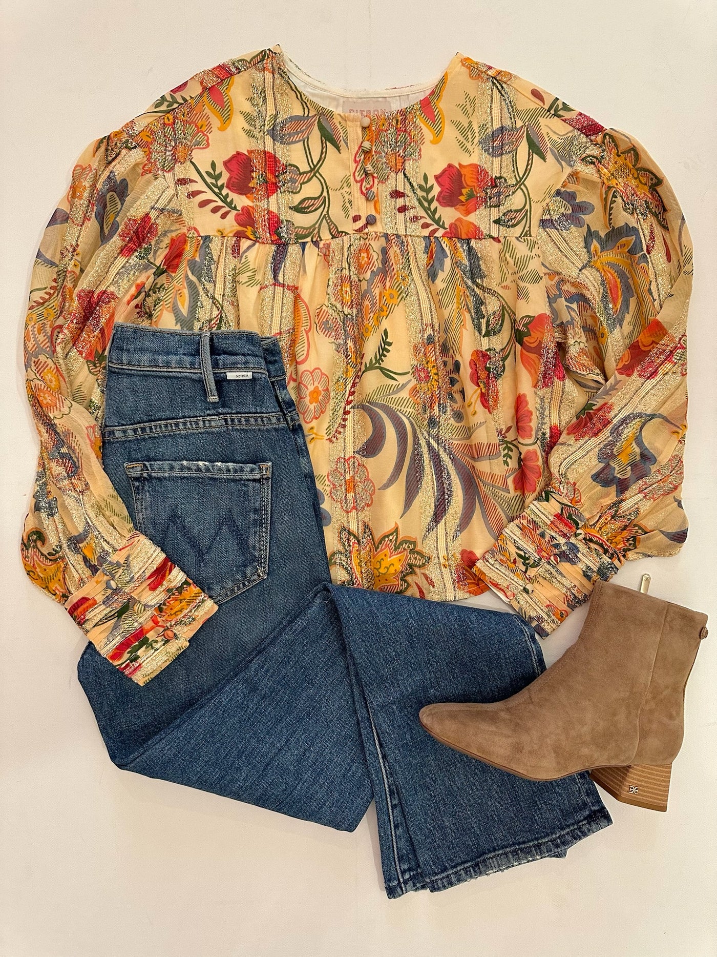 Milena Top in Butter Multi