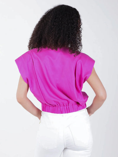 Evie Top in Raspberry Rose