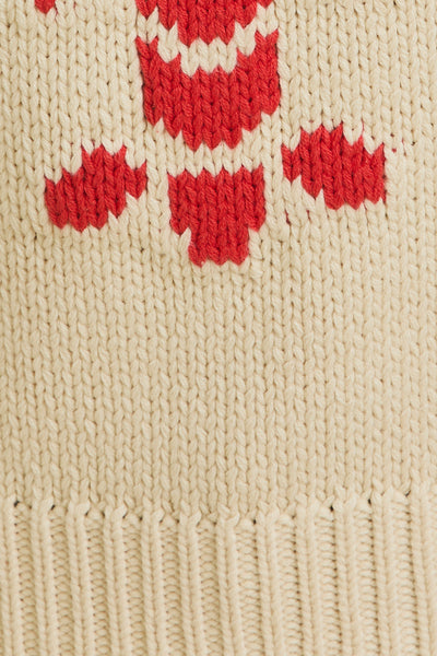 Sleeveless Lobster Sweater in Cream