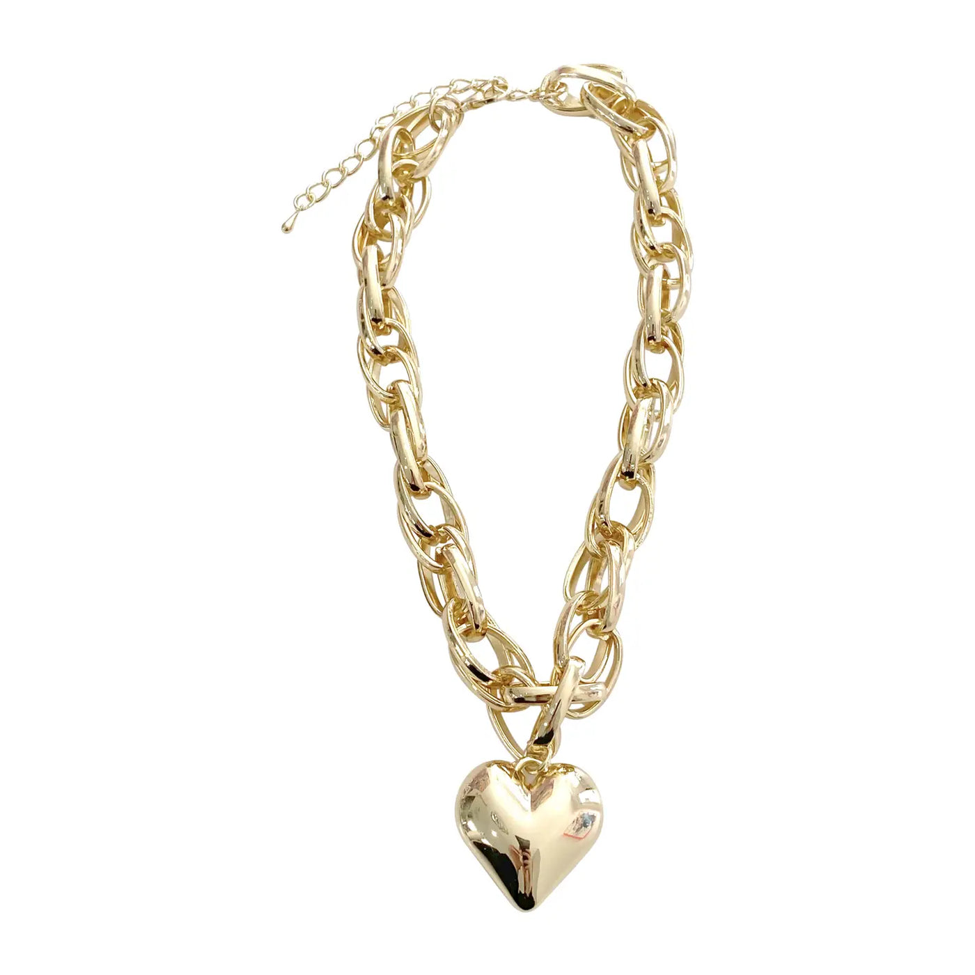 Alyssa Heart Chain Necklace in Gold