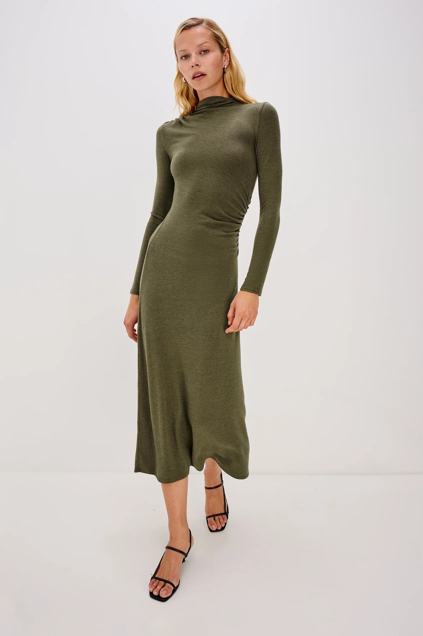 Margaret Dress in Heather Olive