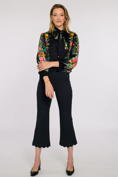 Brit Bow Blouse in Centerpiece Black