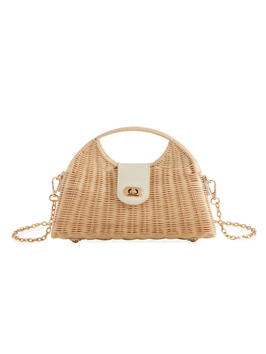 Liliana Mini Bag in Light Rattan