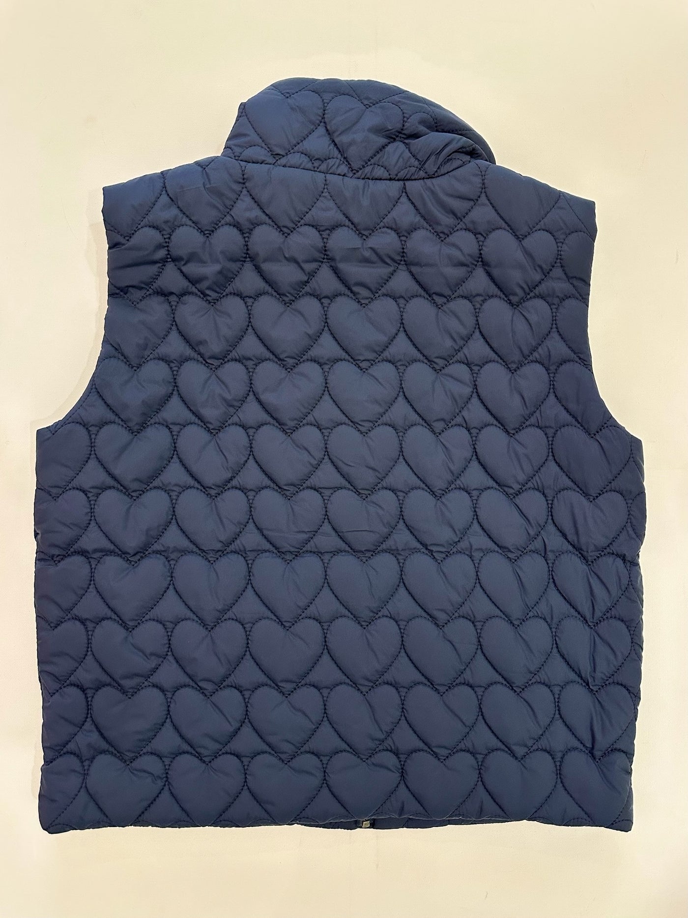 Heart Puffer Vest in Navy