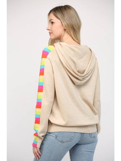 Mazie Hoodie Sweater in Oatmeal