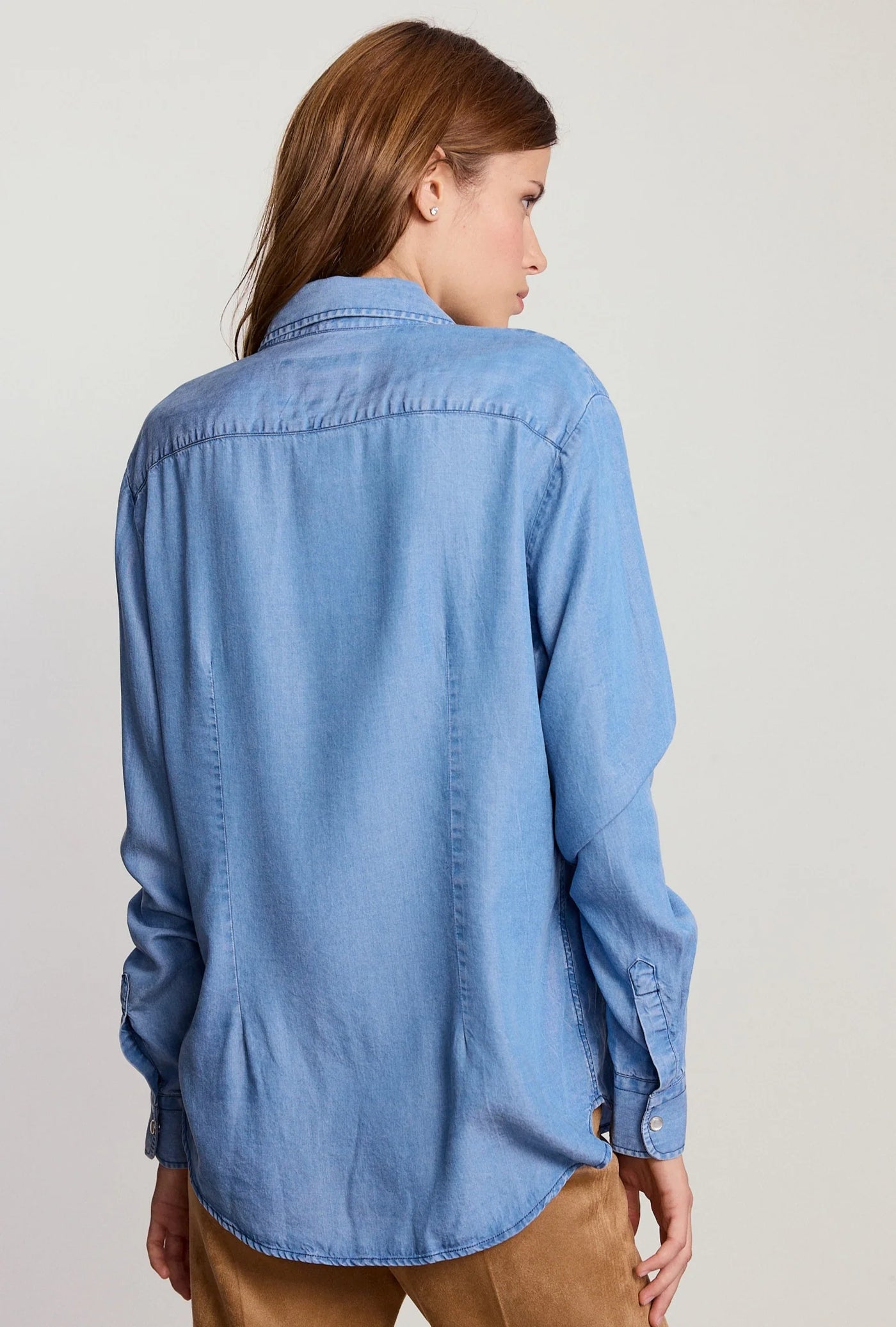 The Denim Shirt in Pearl Snaps