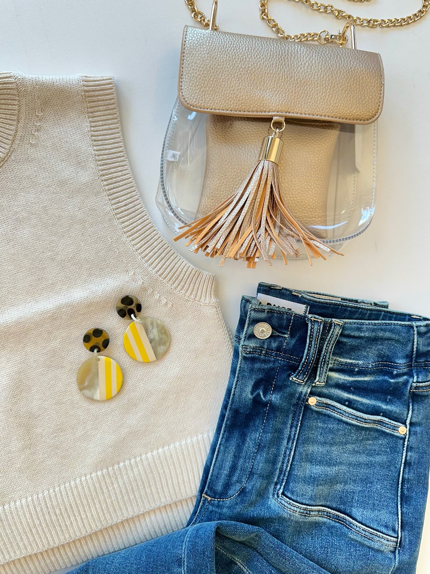 Mozart Sleeveless Sweater in Light Oatmeal