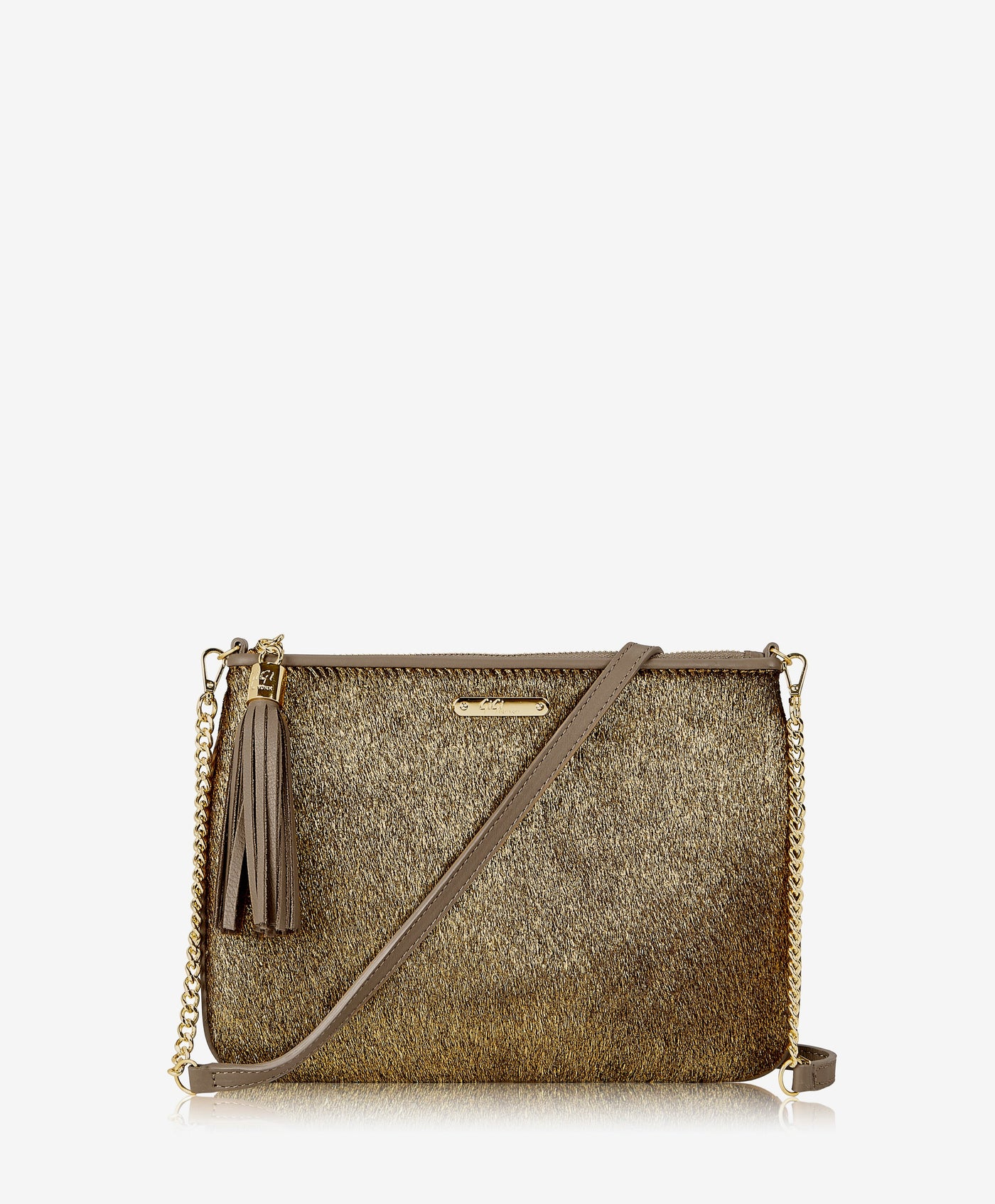 Chelsea Crossbody in Gold Washed Haircalf