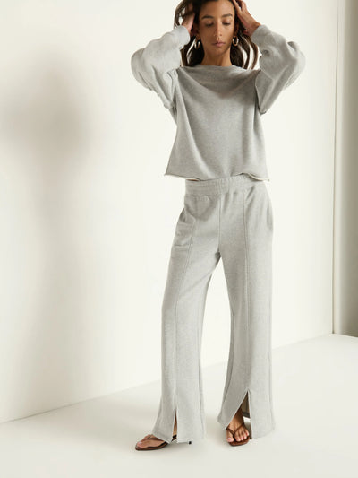 Lincoln Knit Pant in Heather Grey