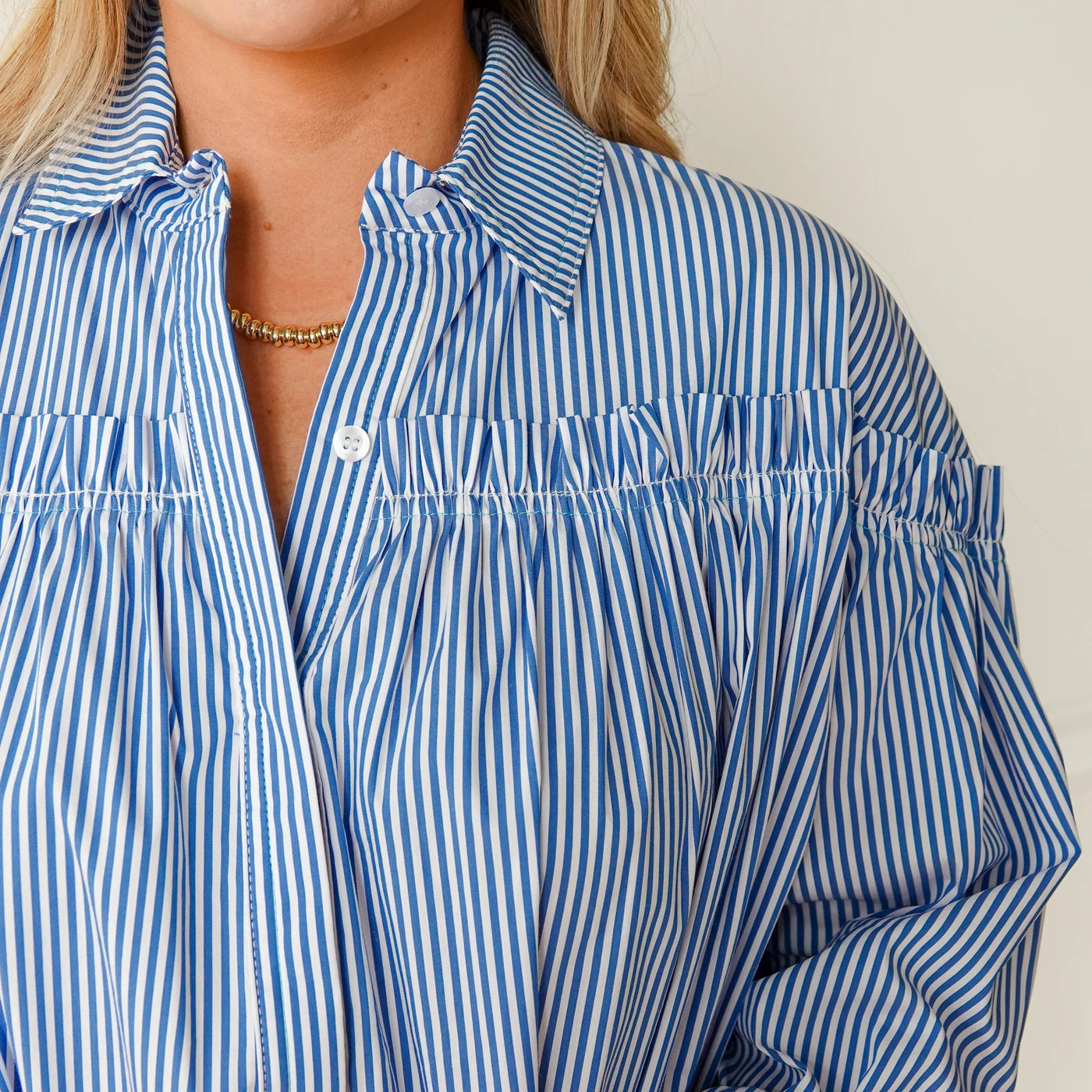 Miriam Top in Royal Stripe