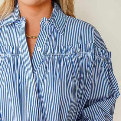 Miriam Top in Royal Stripe