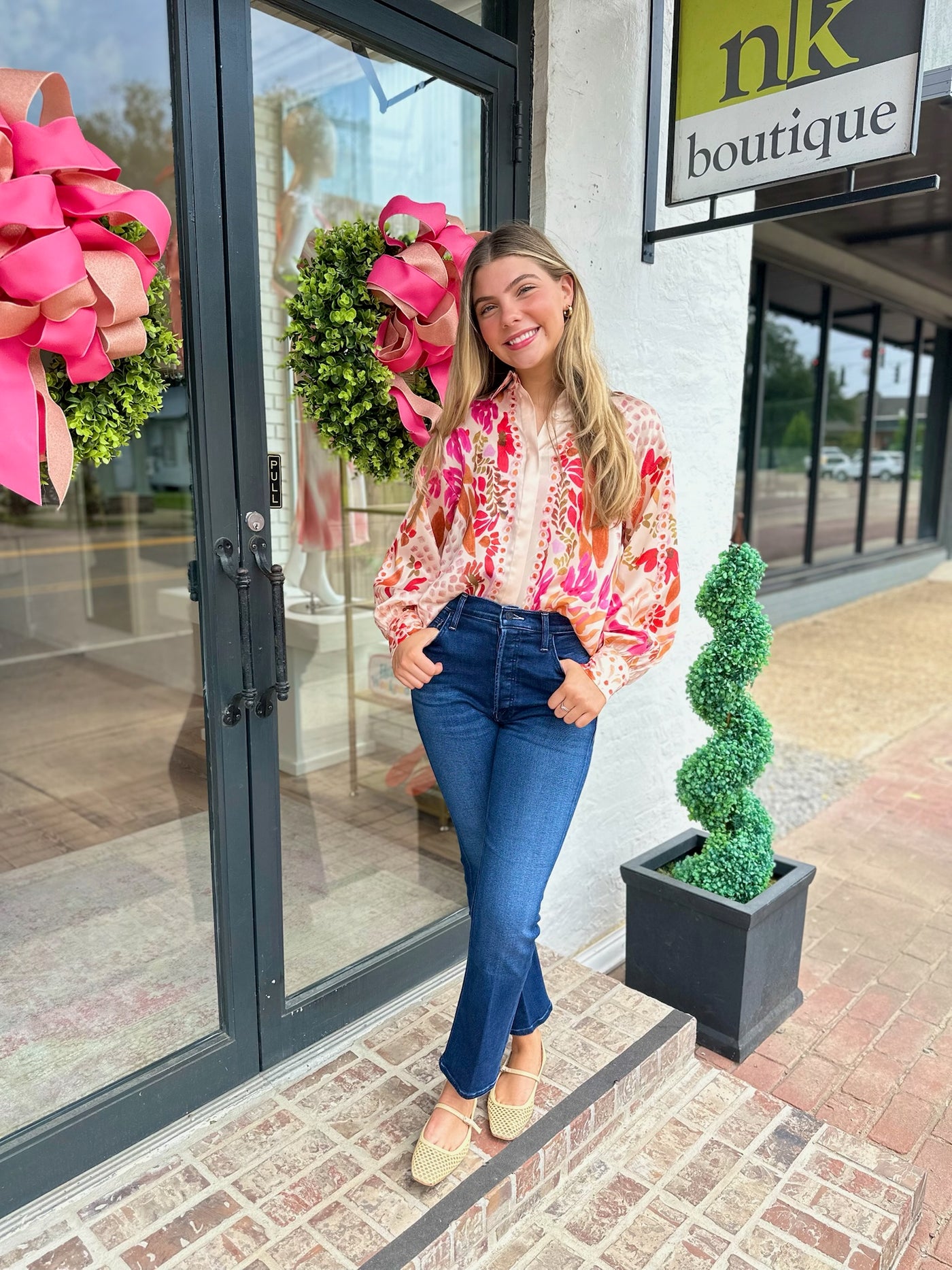 Scarf Blouse in Floral Scarf
