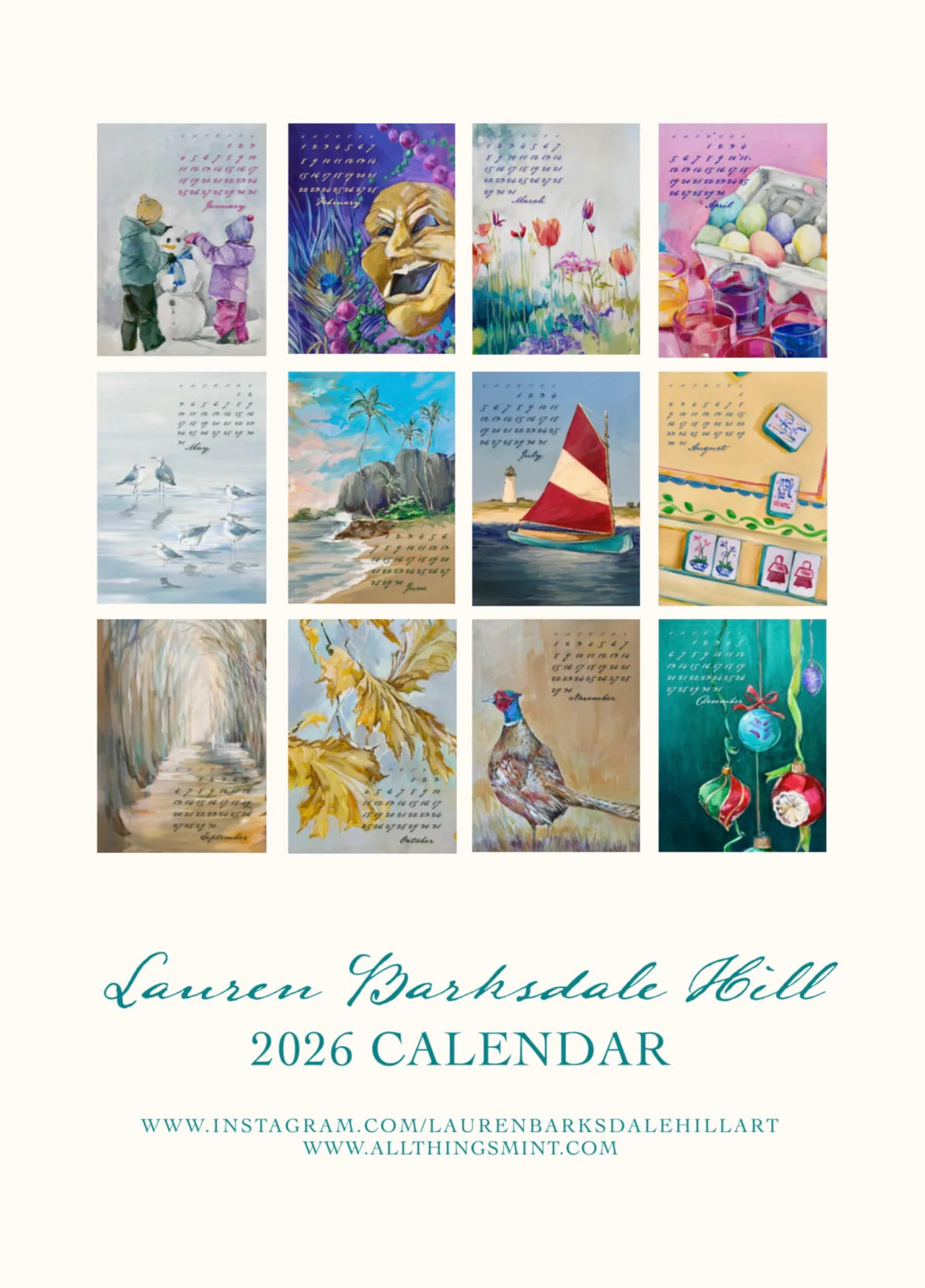 Lauren Barksdale Hill 2026 Small Calendars