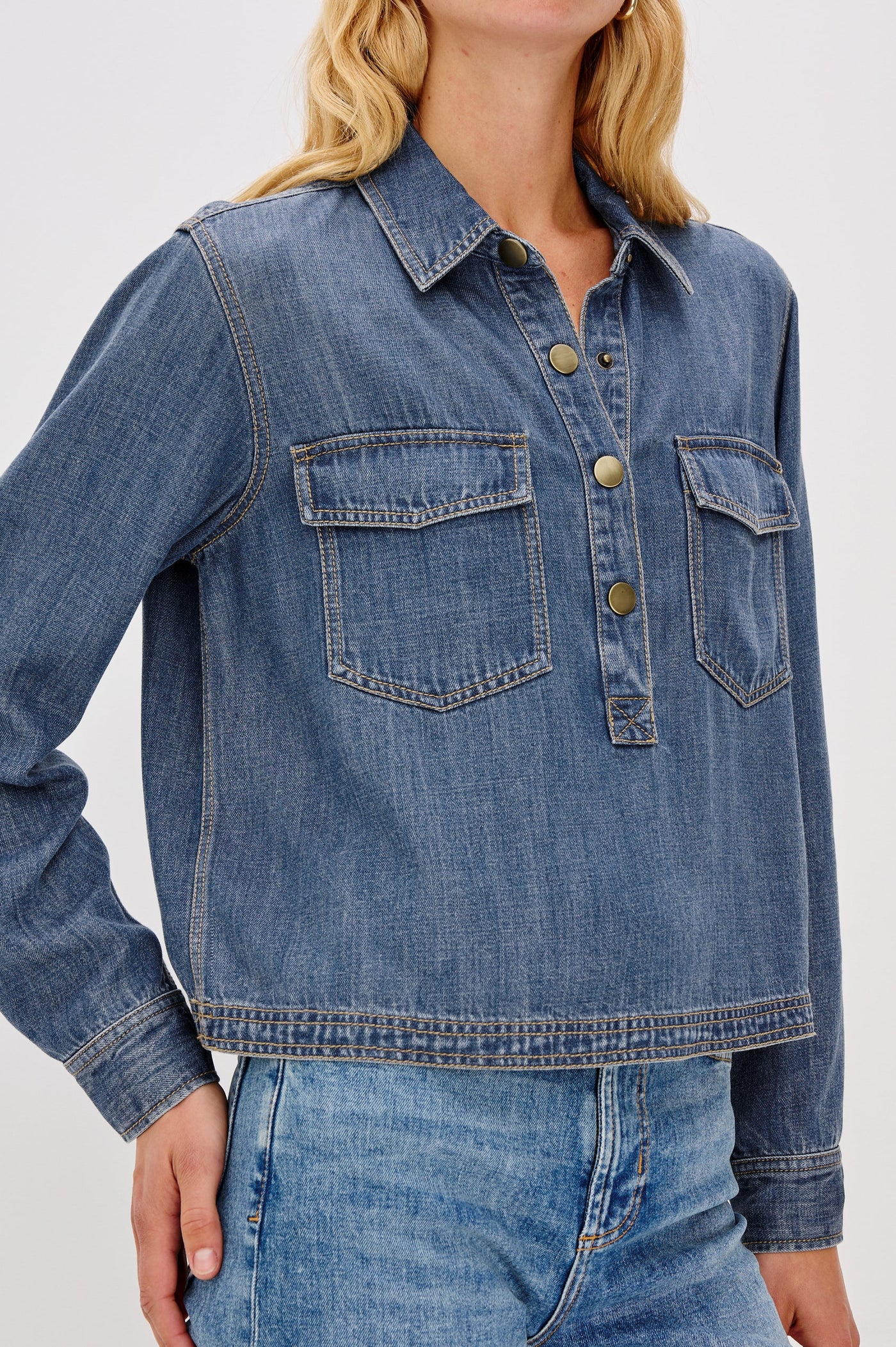 Ports Shirt in Antique Blue