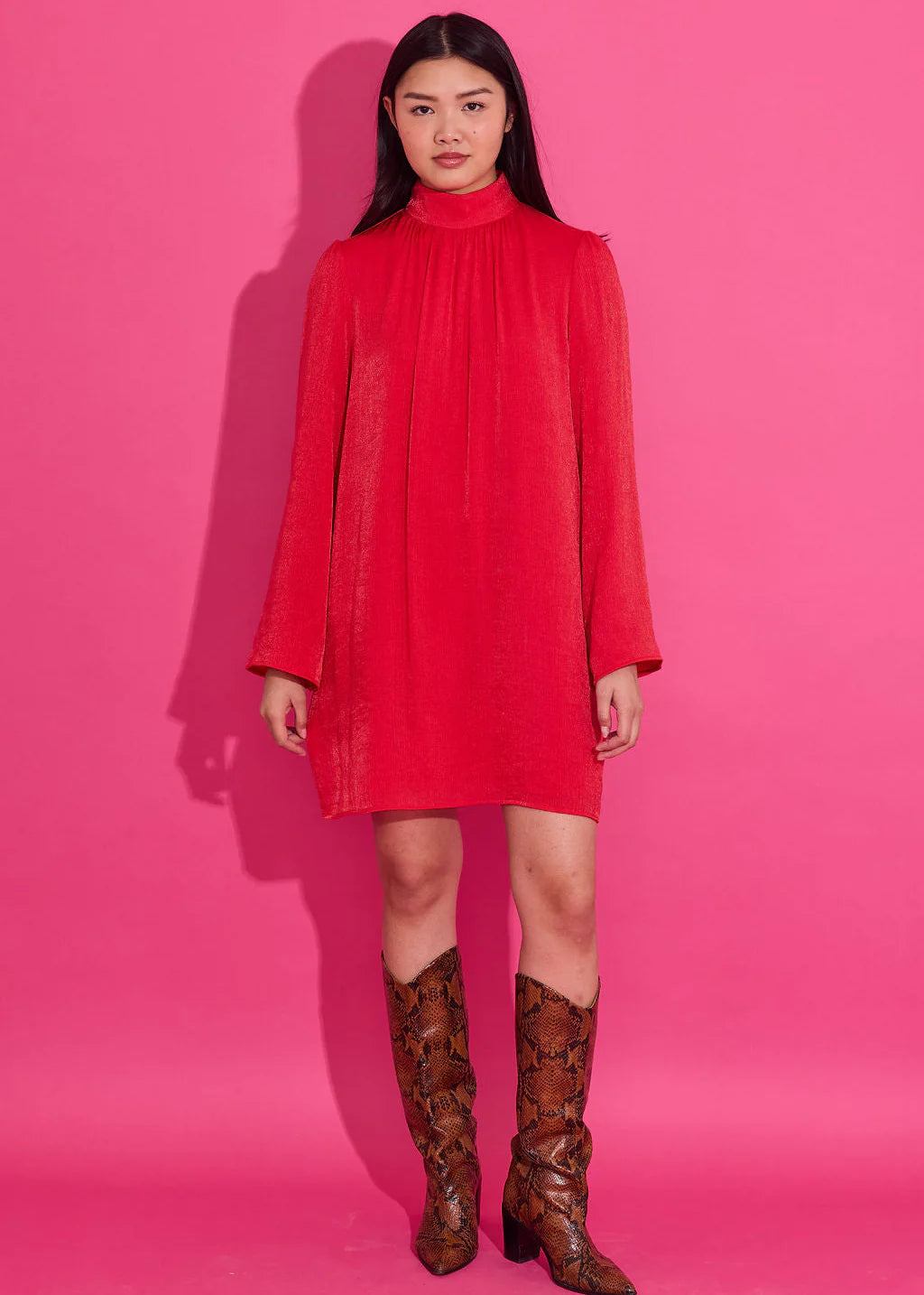 Emery Dress in Lipstick