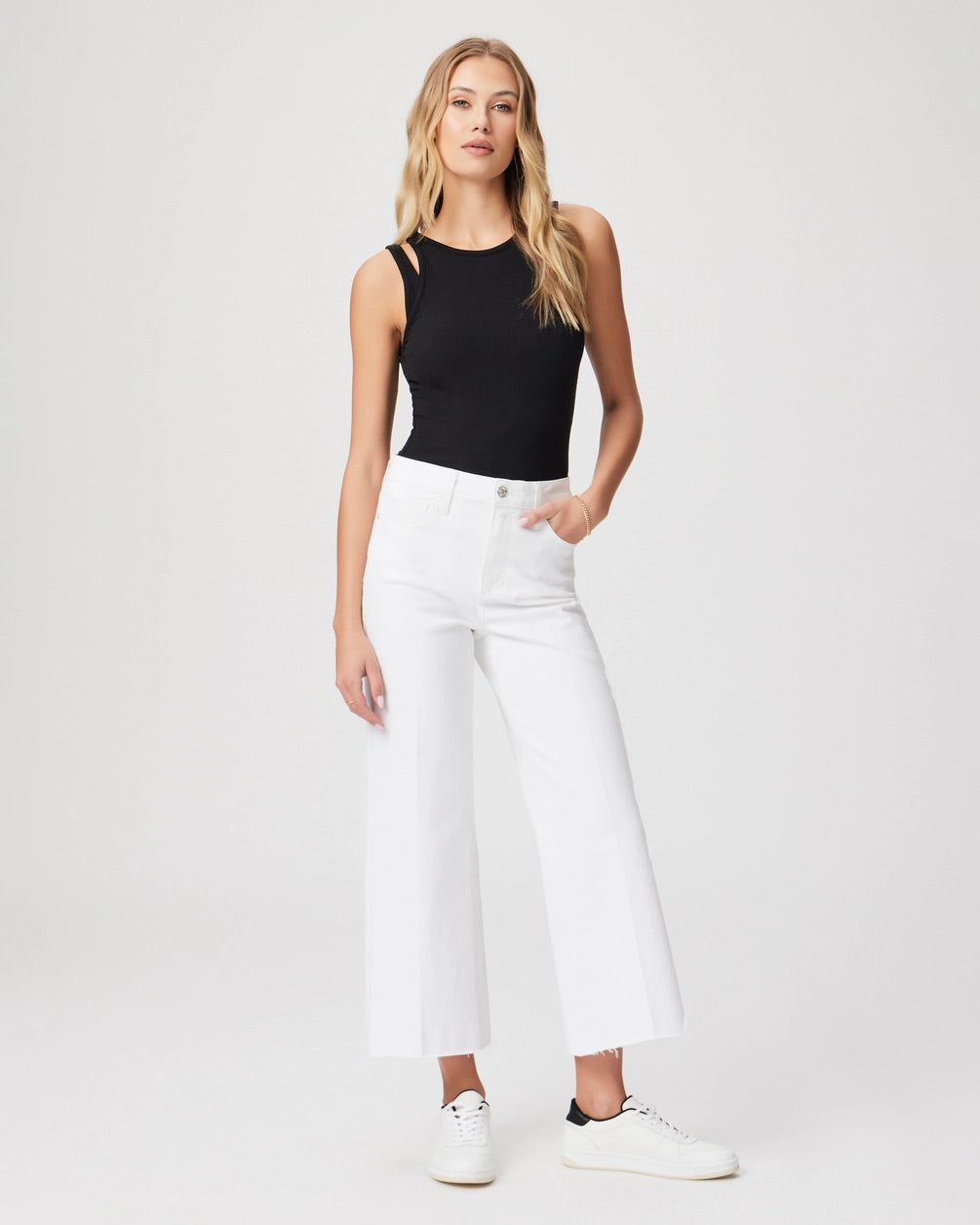 Anessa Wide Leg Jean in Crisp White