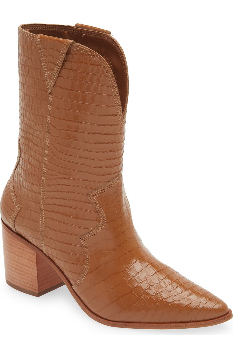 Vera Boots in Tan Croc