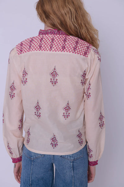 Quincy Top in Jaqueline Print Pink