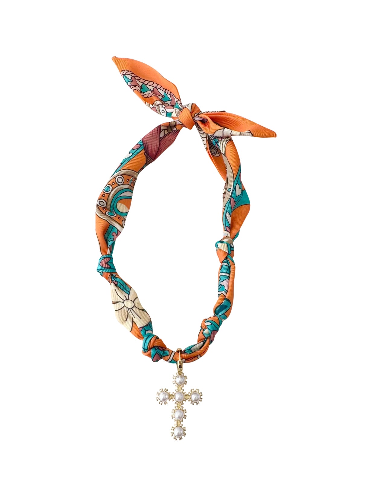 Palmas Scarf Necklace in Multi