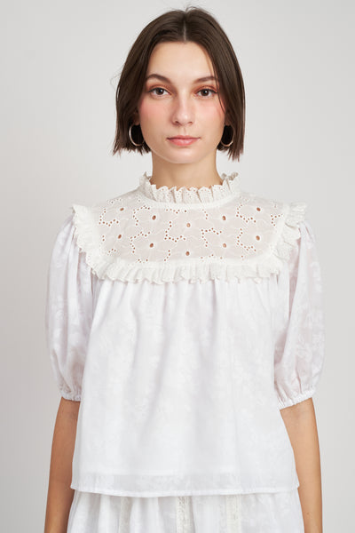 Rue Tie Back Top in Ivory