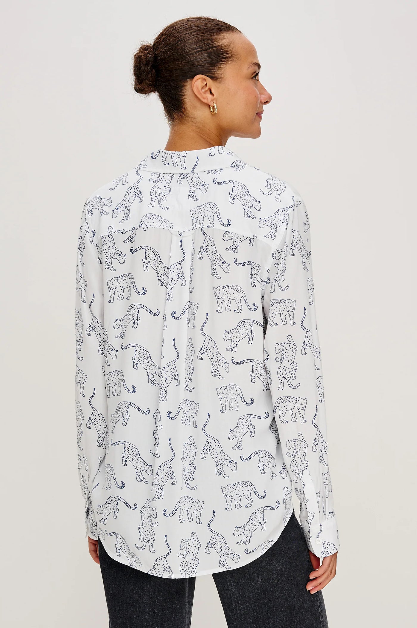 Kathryn Shirt in Cobalt Jaguar