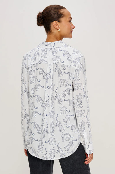 Kathryn Shirt in Cobalt Jaguar