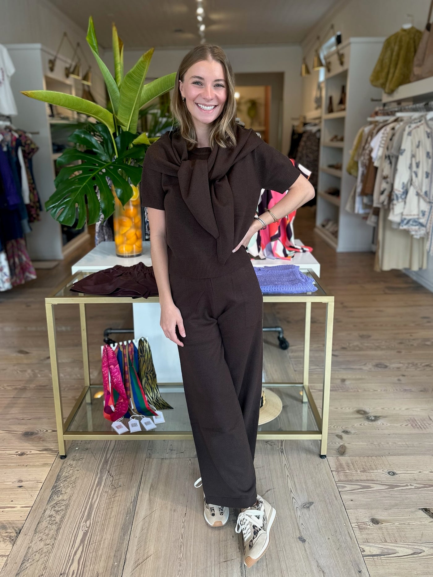 Kori Sweater Pant in Dark Espresso