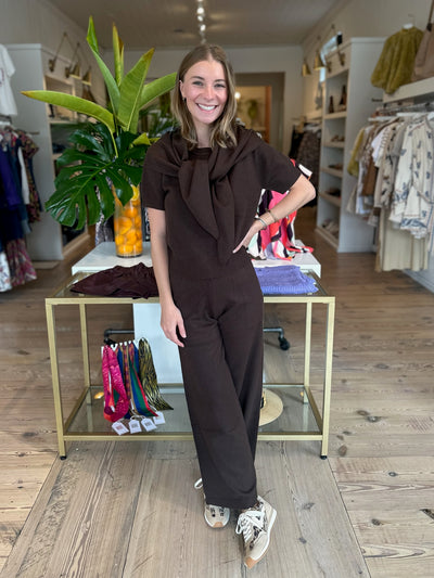 Kori Sweater Pant in Dark Espresso