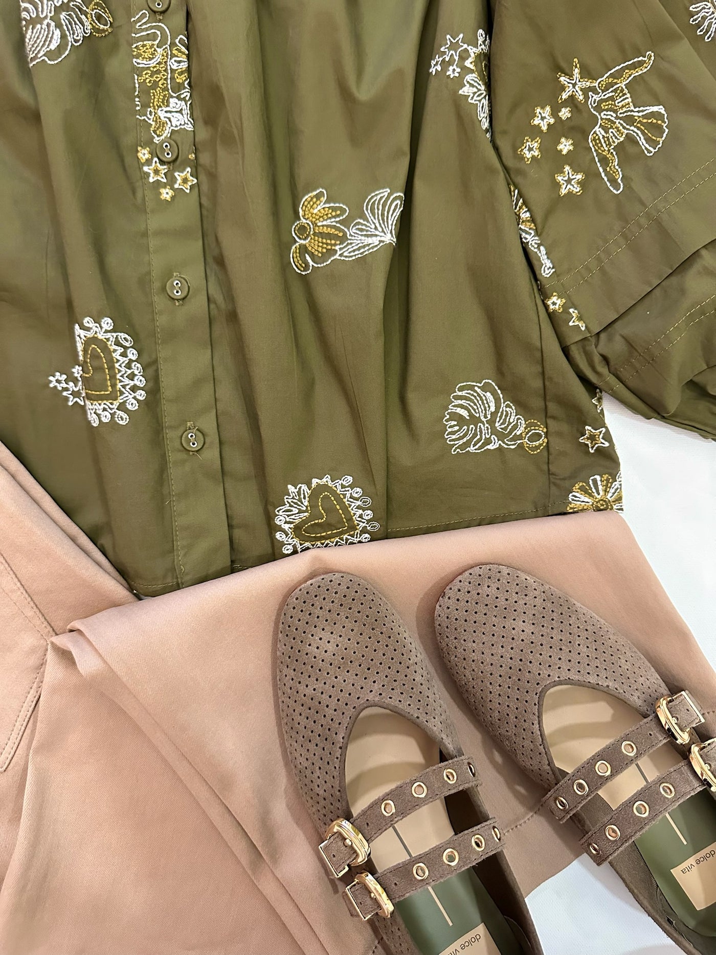 Liliane Top in Olive