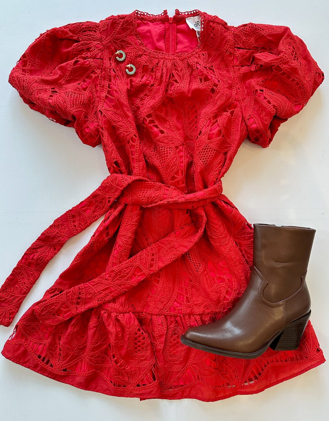 Thea Dress in Romance Red