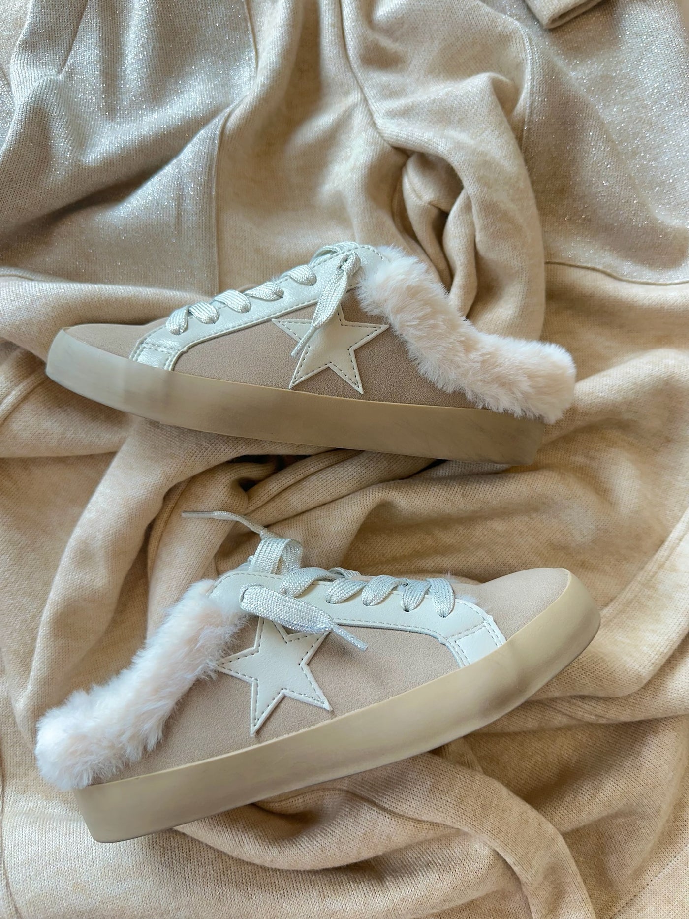 Sparkle Sweatpants in Camel