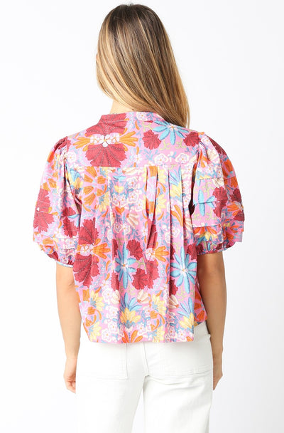 Freesia Top in Pink Multi