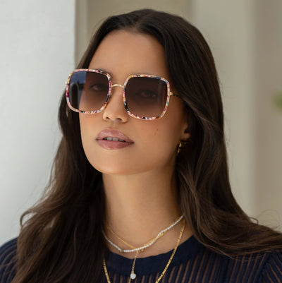 Cosmo Acetate Sunglasses in Rose Tortoise