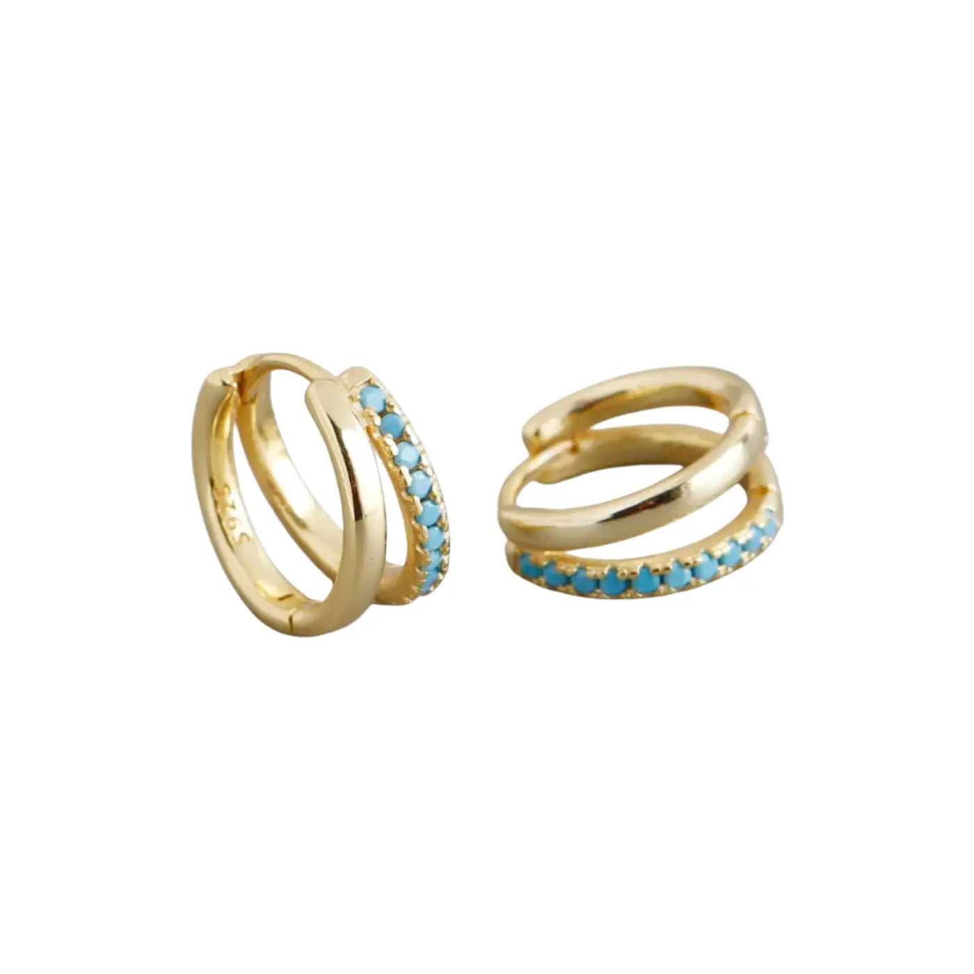 Double Mini Huggies in Turquoise