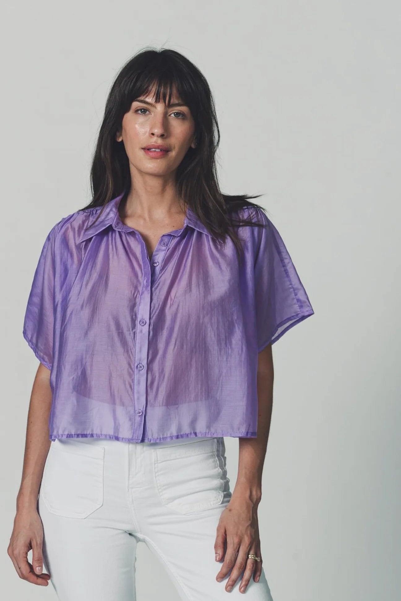 The Hayden Shirt in Lilac