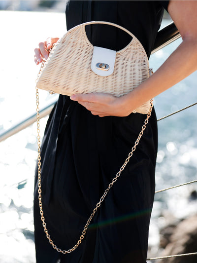 Liliana Mini Bag in Light Rattan