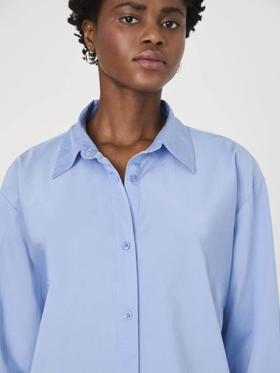 Alexis Cotton Shirt in Oxford Blue