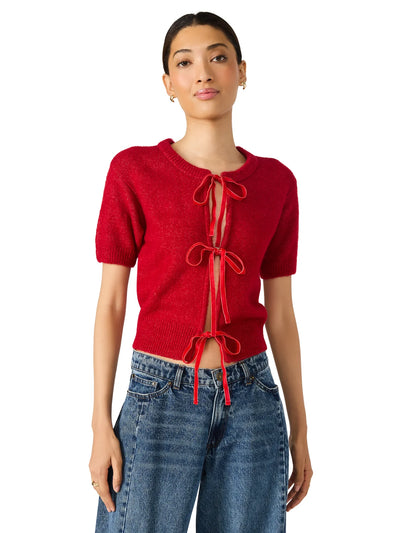 Sereia Cardigan in Dark Red