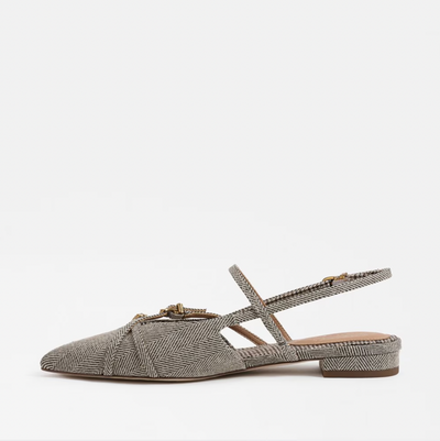 Lindley Slingback Flat in Brown Natural