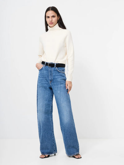 Babysoft Turtleneck Sweater in Porcelain Cream