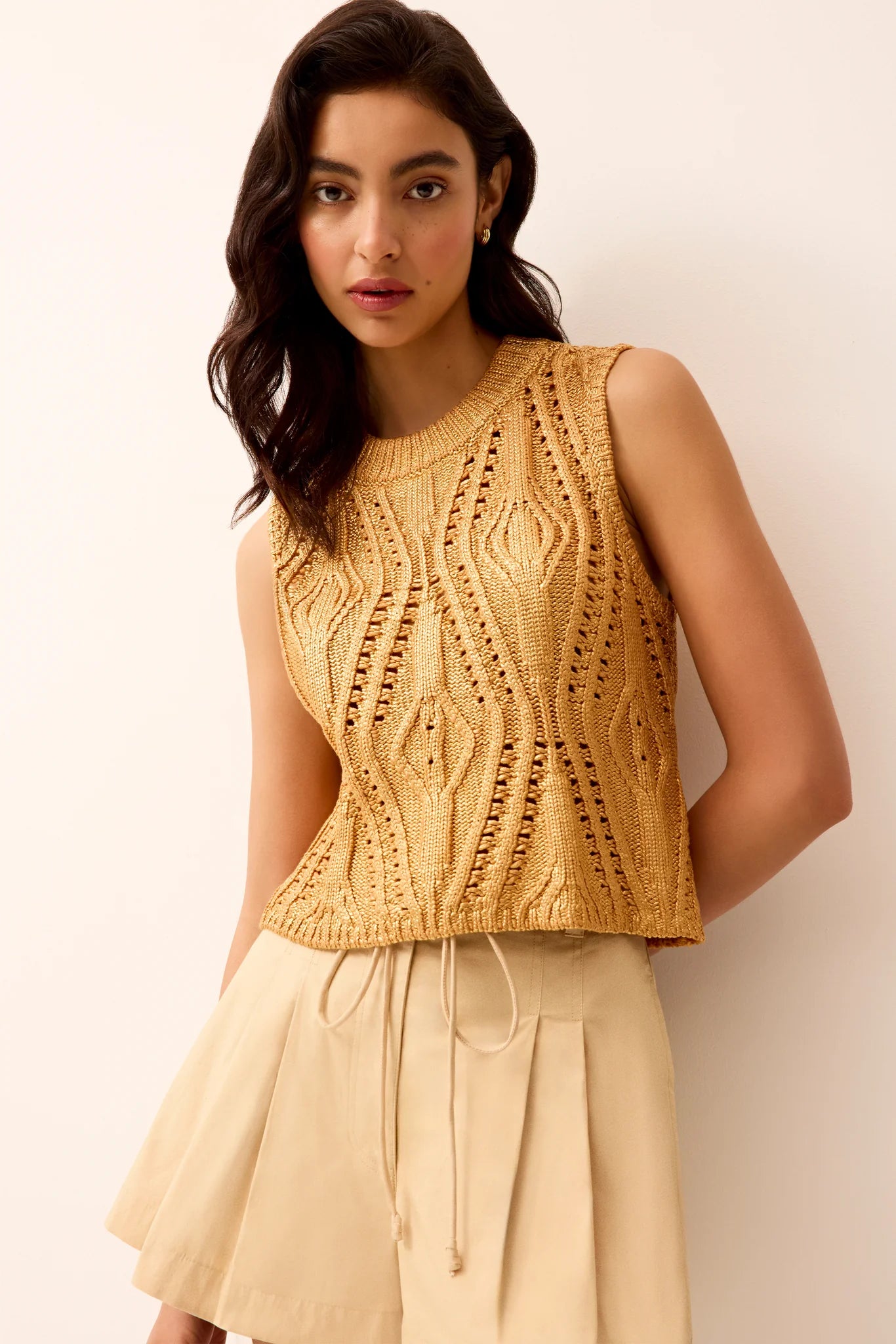 Mcguire Top in Gold