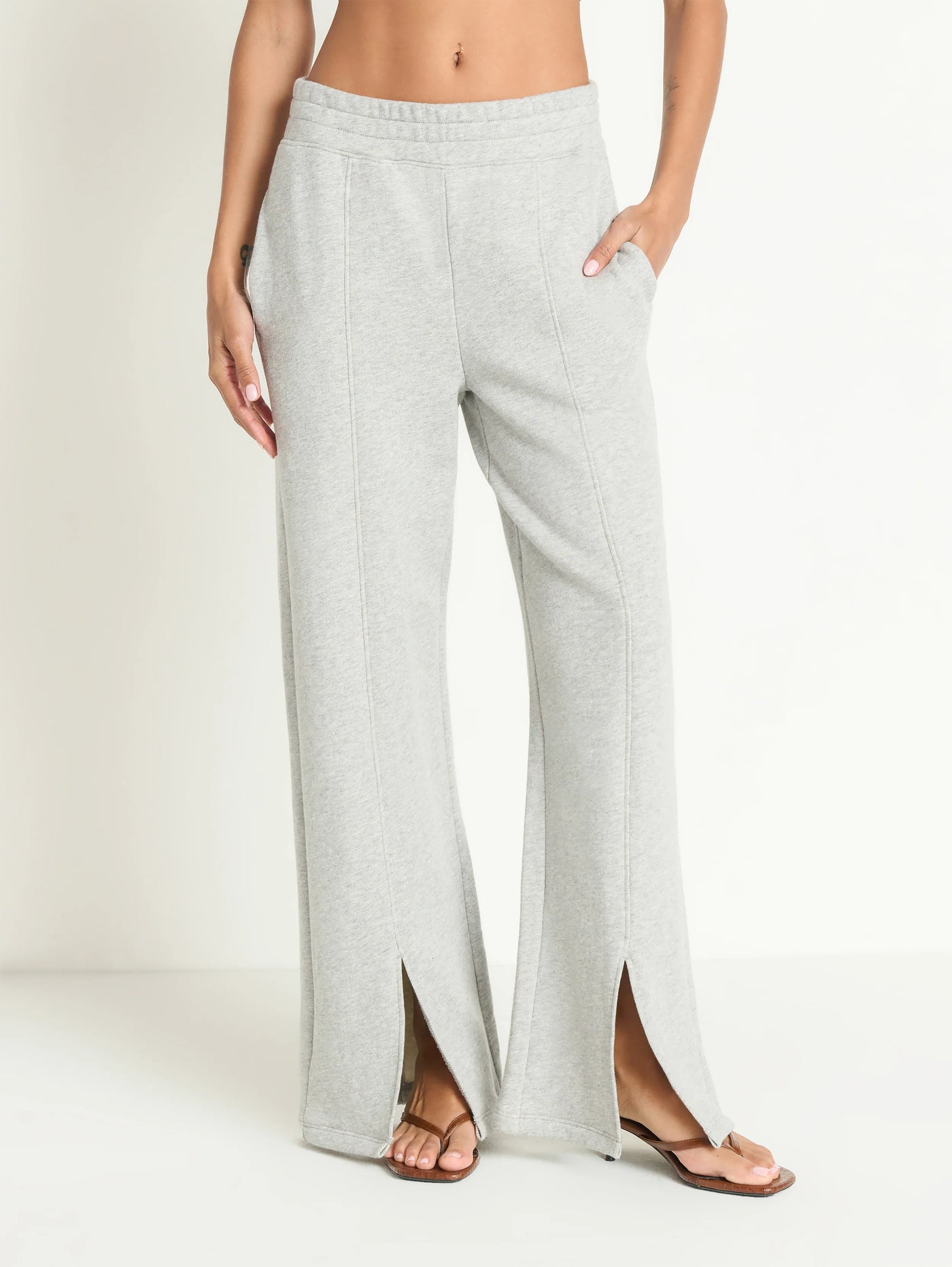 Lincoln Knit Pant in Heather Grey