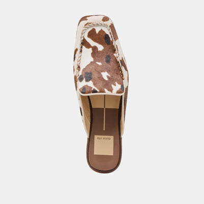 Bradly Flats in Cocoa Taurus Calf Hair