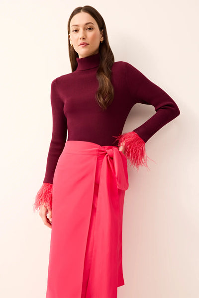 Georgina Wrap Skirt in Cerise