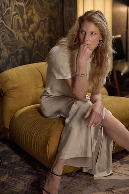 Short Sleeve Brushed Crewneck in Ivory