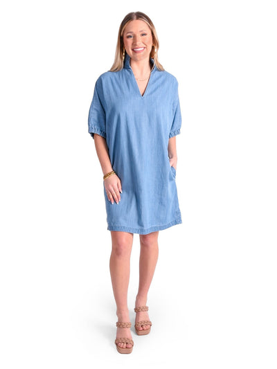 Poppy Dress in Denim Chambray