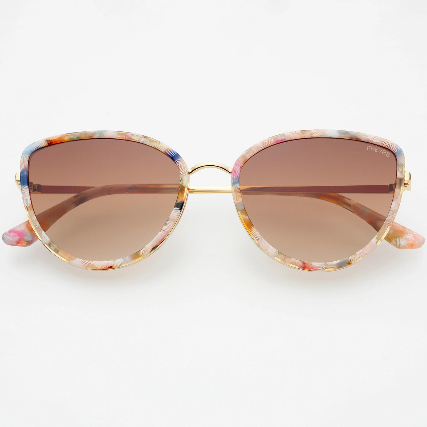 Luna Cat Eye Sunglasses in Rose Tortoise